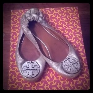 Silver Tory Burch Espadrilles